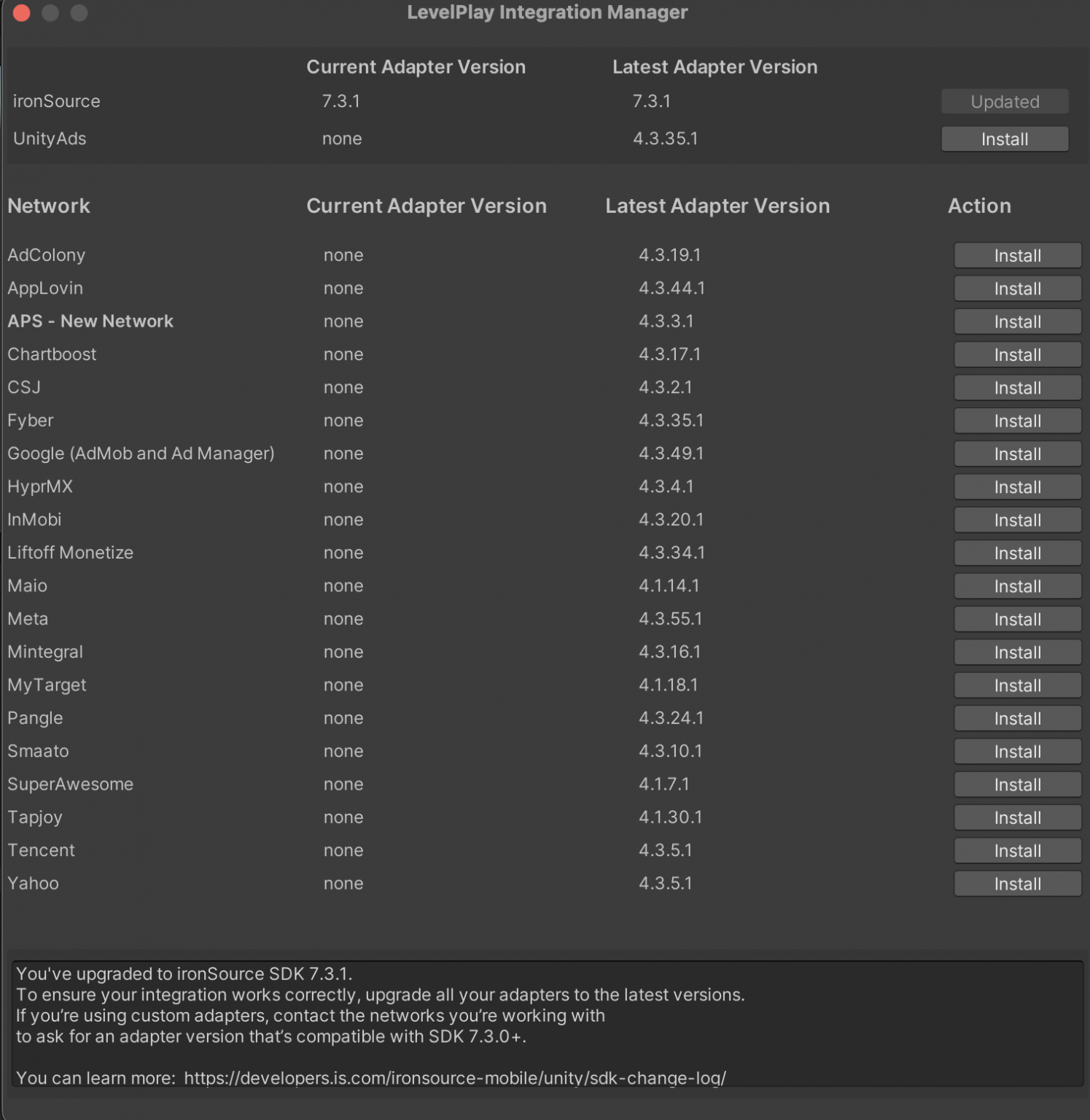 Unity Plugin Integration IronSource Knowledge Center