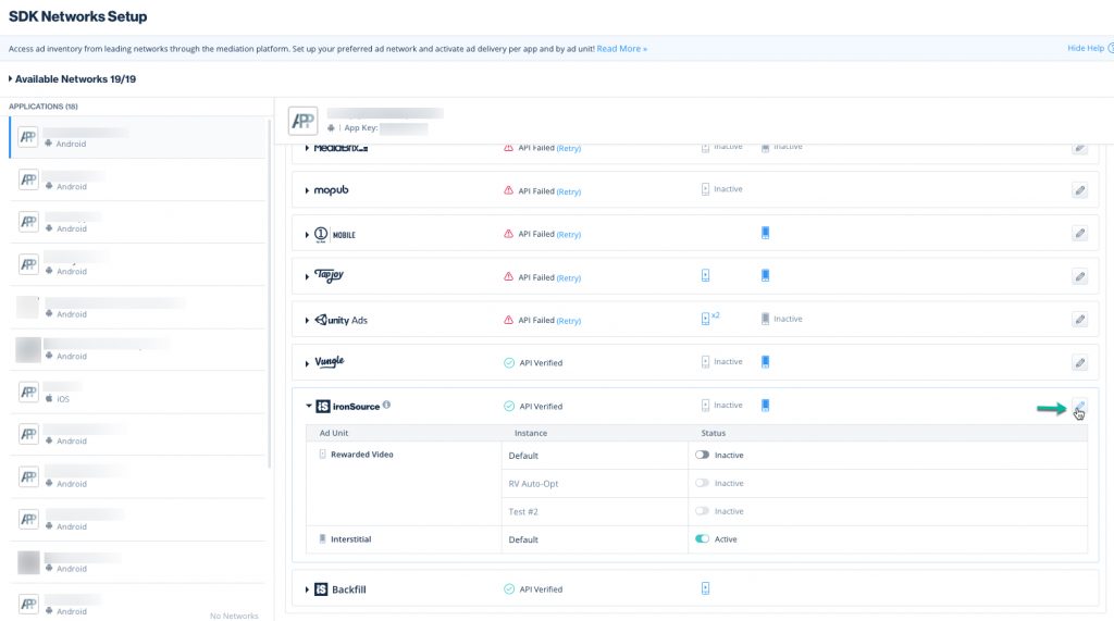 Integrate ironSource Network Rewarded Video with Multiple Instances for
