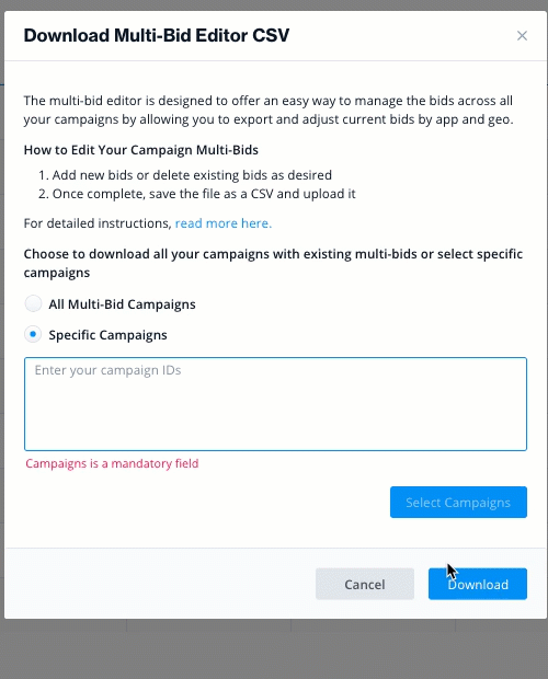 Manage Your Bids with the MultiBid Editor IronSource Knowledge Center
