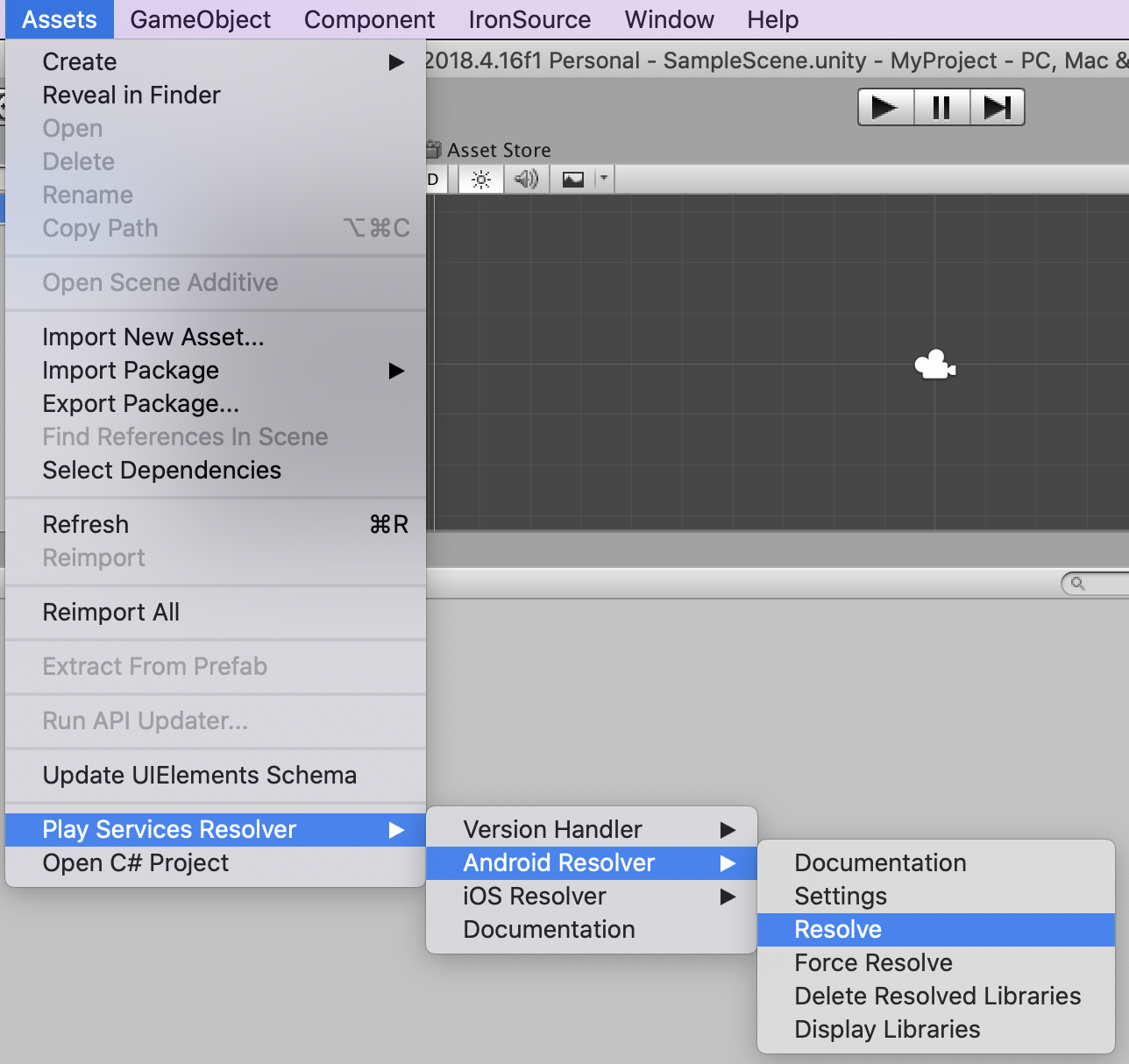 Update your project to include the Unity Integration Manager