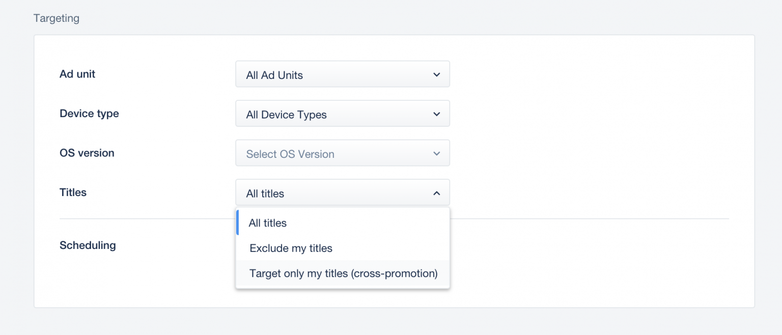 iOS campaign setup IronSource Knowledge Center