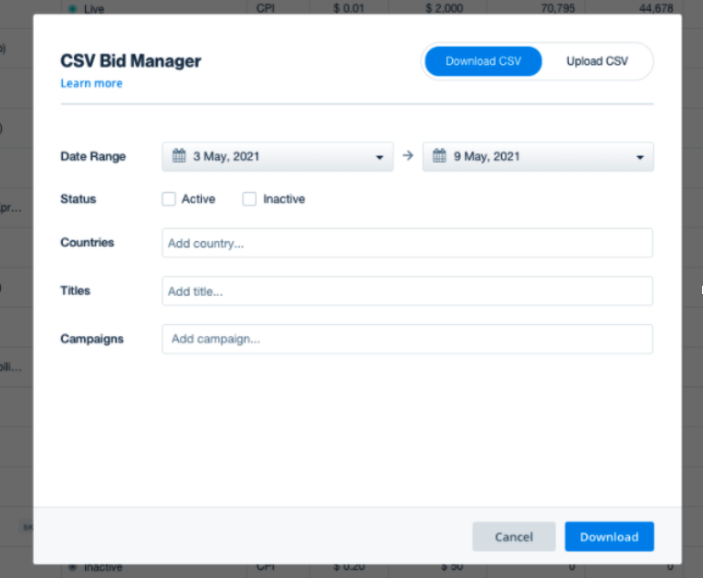 CSV Bid Manager