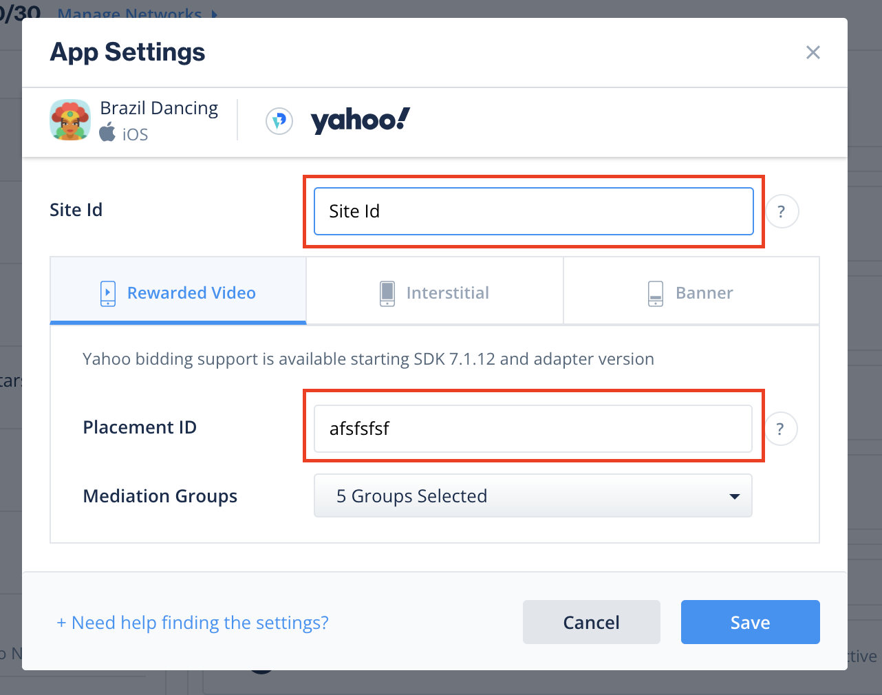 Yahoo Integration Guide IronSource Knowledge Center