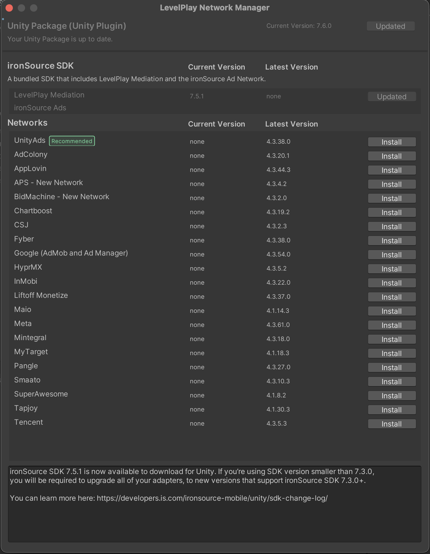 Unity integration IronSource Knowledge Center