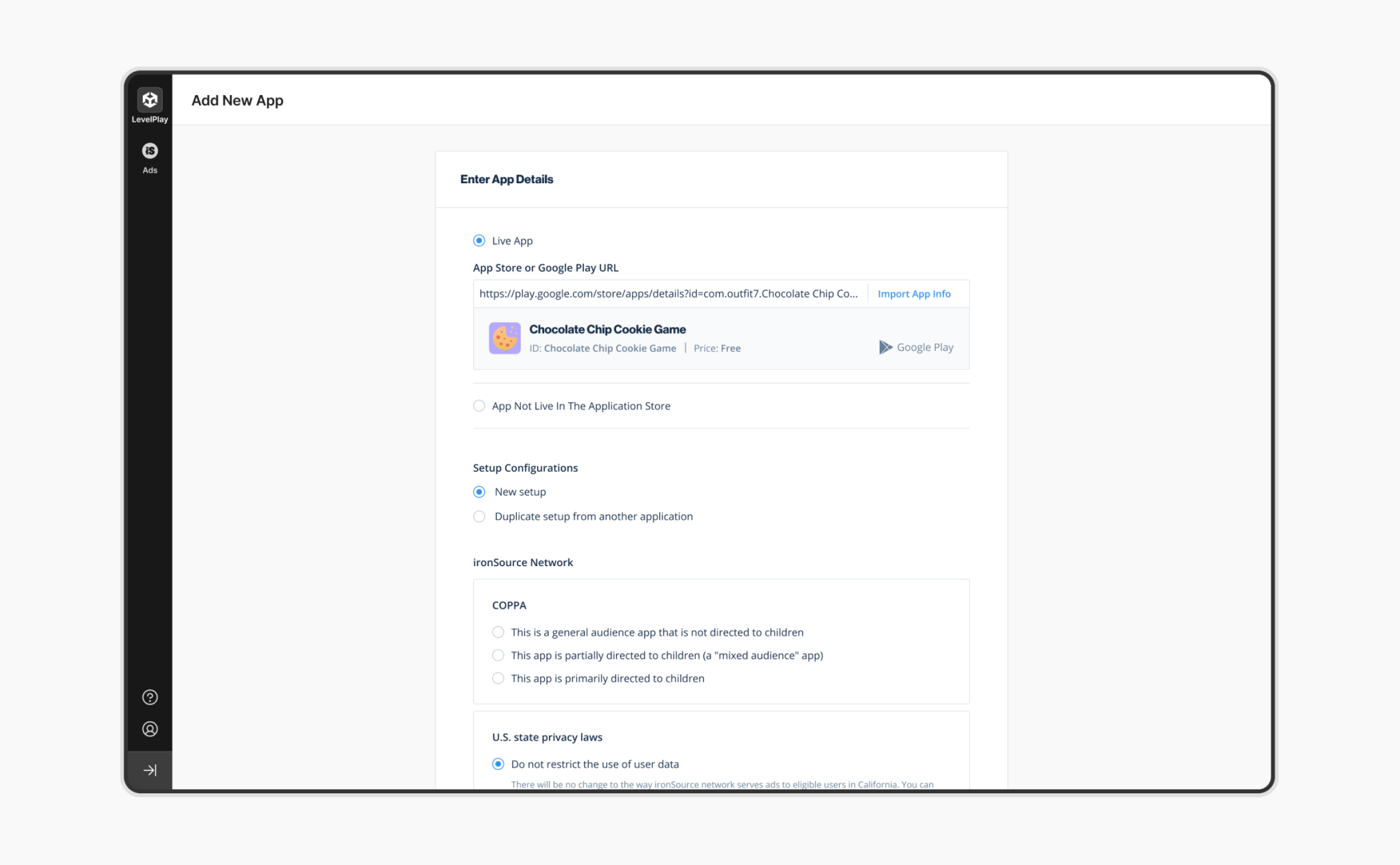 How to add an app to your account IronSource Knowledge Center